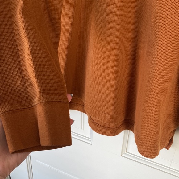Redhead Rust Orange Henley Long Sleeve Textured Shirt - XL - Picture 4 of 5
